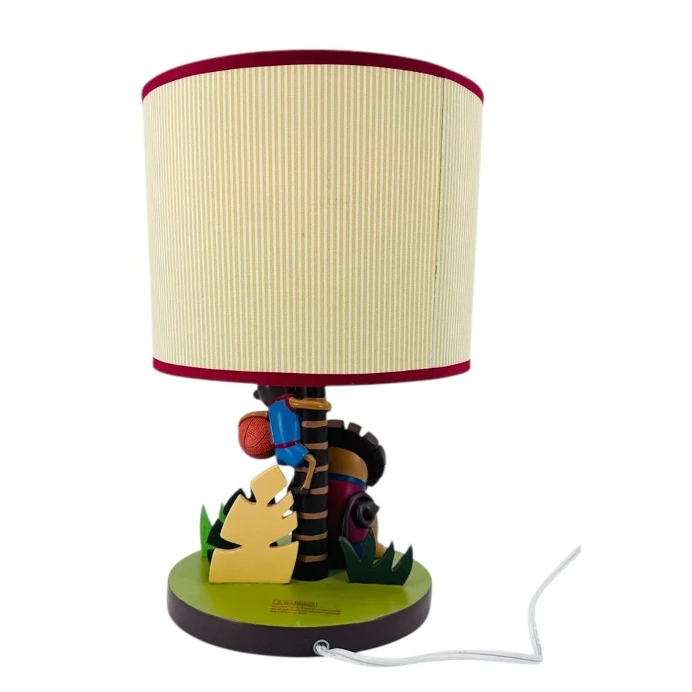 Lambs & Ivy Safari Sports Table Lamp Lion Kids Soccer Basketball Nursery Works!